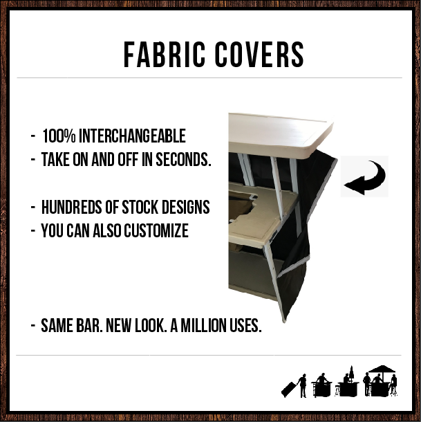Best of Times Portable Pop-Up Bars Interchangeable Fabric Covers