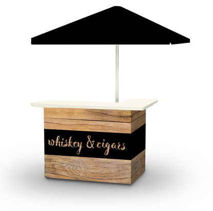 Whiskey & Cigars Bar Portable Pop-Up Bar