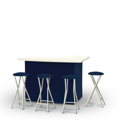 Solid Navy Blue Portable Pop-Up Bar