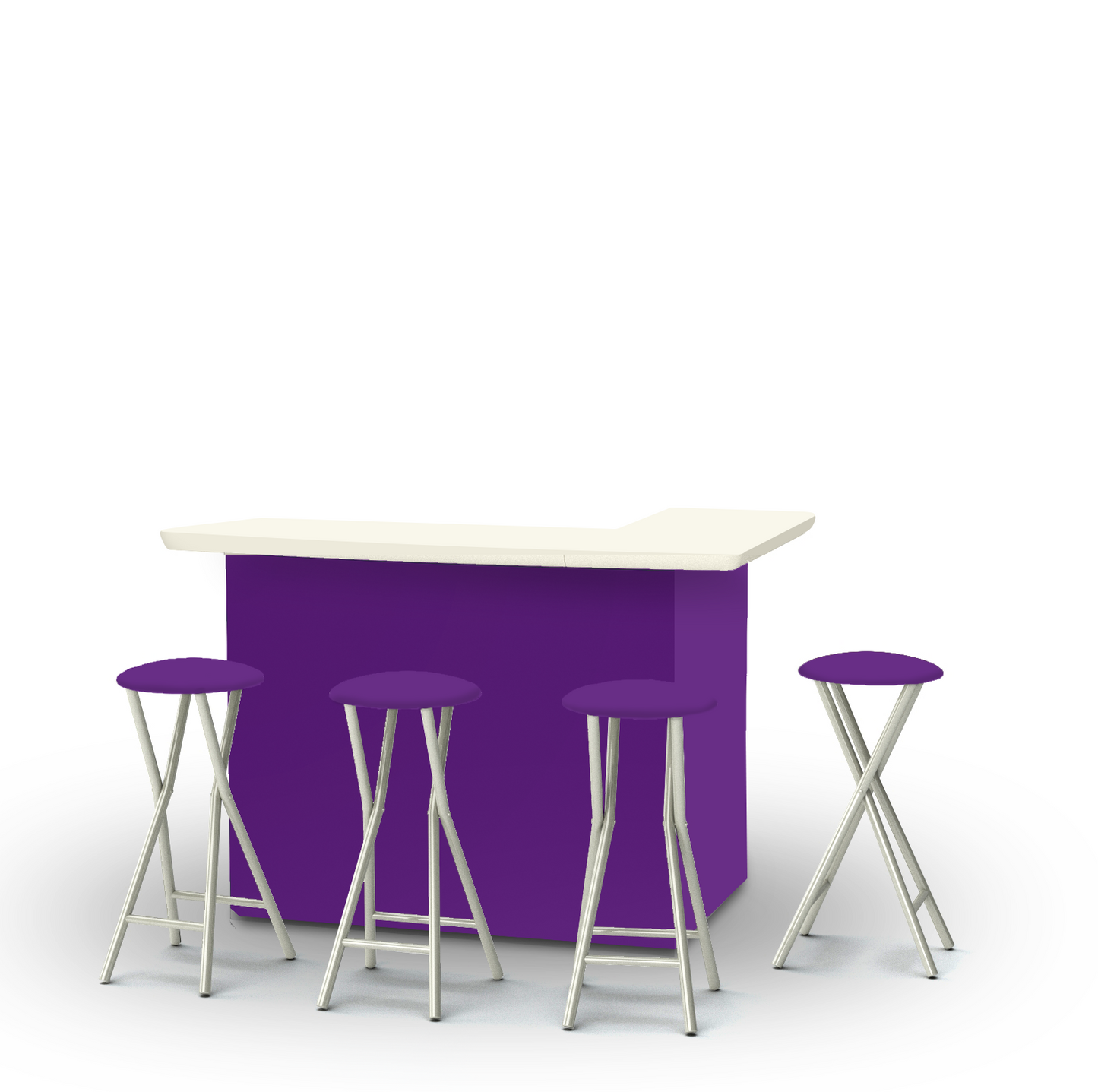 Solid Purple Portable Pop-Up Bar