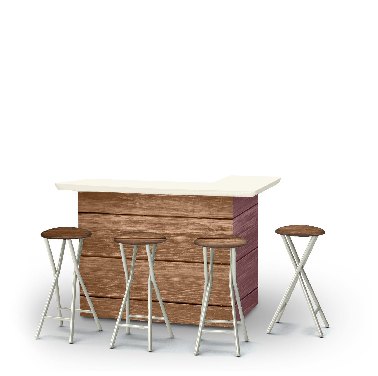 Medium Wood Portable Pop-Up Bar