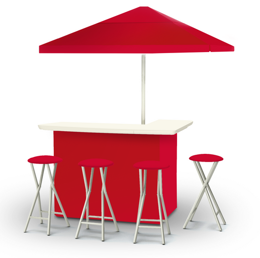 Solid Red Portable Pop-Up Bar