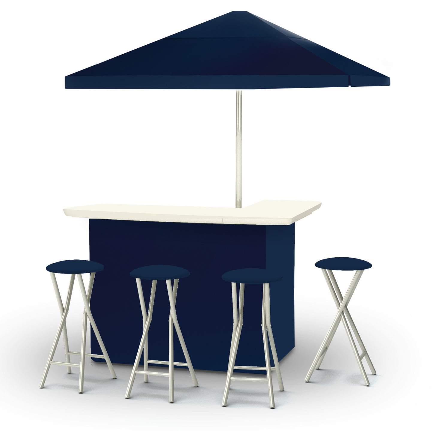 Solid Navy Blue Portable Pop-Up Bar