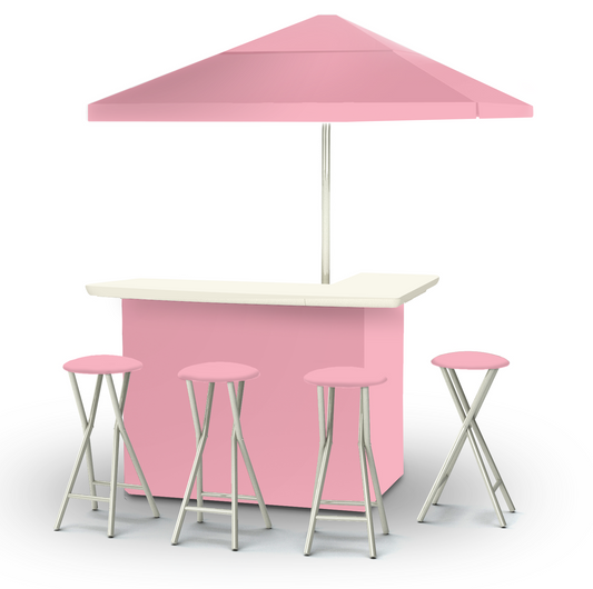 Solid Pink Portable Pop-Up Bar