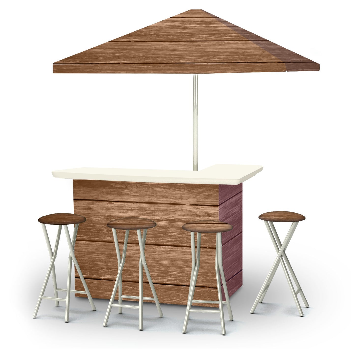 Medium Wood Portable Pop-Up Bar