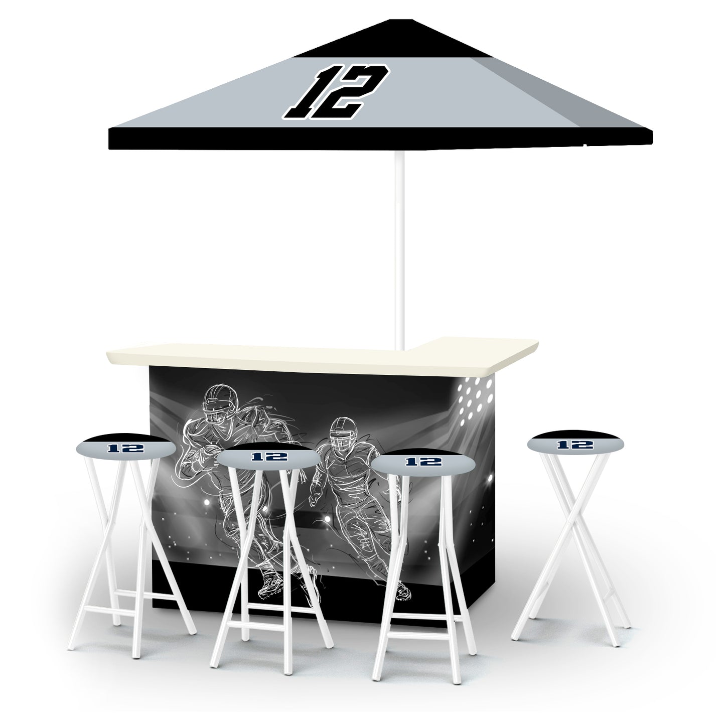 Rushing Yards Personalized Portable Pop-Up Bar