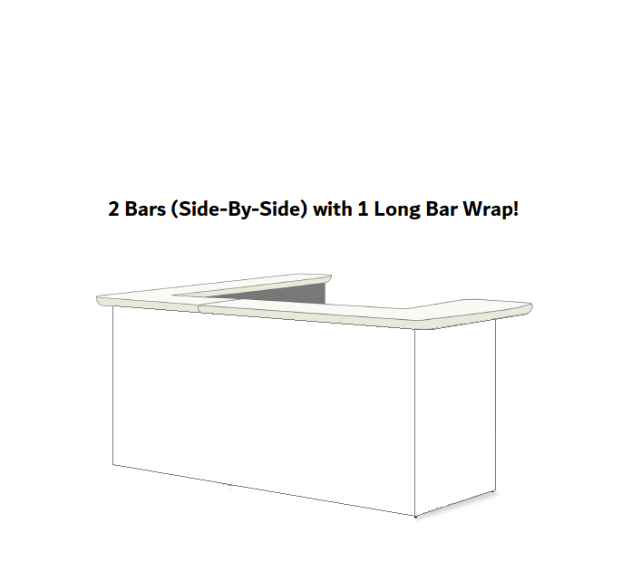 Solid White Portable Pop-Up Bar