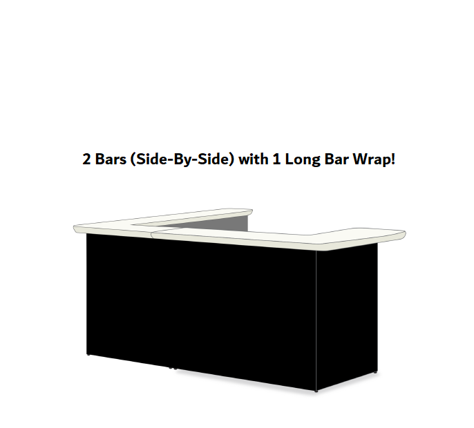 Solid Black Portable Pop-Up Bar